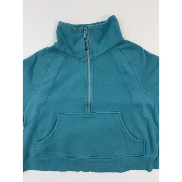 Lululemon Womens Scuba Sweatshirt Oversized Funnel Neck 1/2 Zip Cropped M/L - Picture 2 of 13